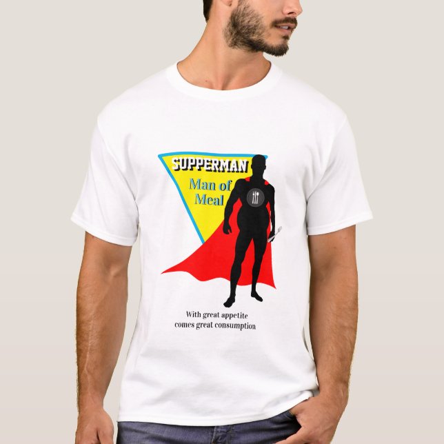 Camiseta SÚPTIMO HOMBRE DE LA Novedad DE COMIDAS (Anverso)