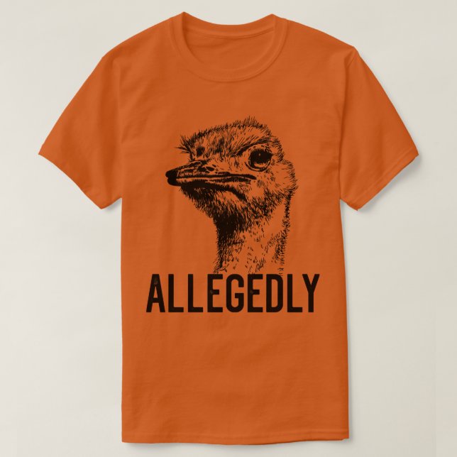 Camiseta Supuestamente Aves De Ostrich Sin Volante Letterke (Diseño del anverso)