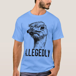 Camiseta Supuestamente Aves De Ostrich Sin Volante Letterke