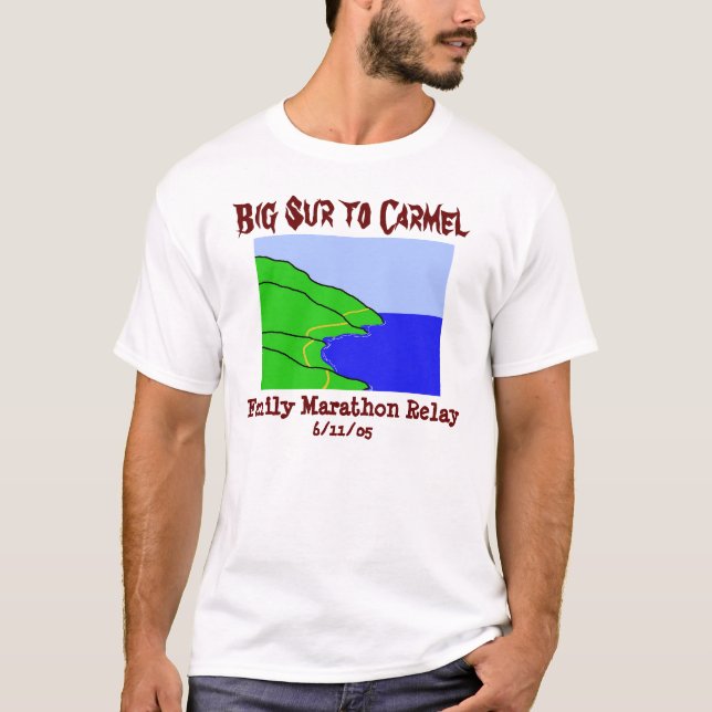 Camiseta Sur grande al relevo de Carmel (Anverso)