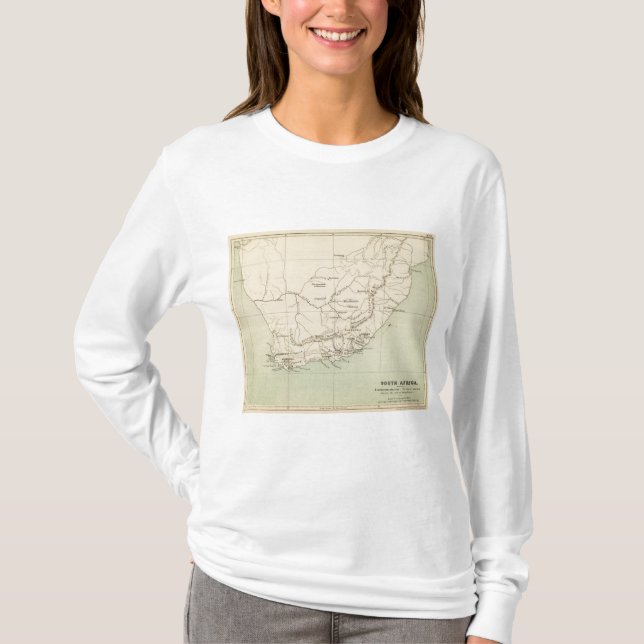 Camiseta Suráfrica litografió el mapa (Anverso)