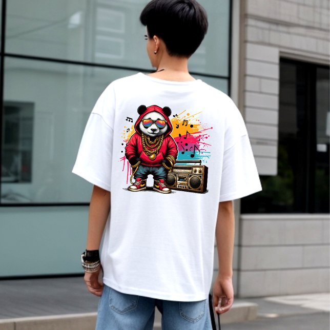 Camiseta Surco de Hip Hop Panda: Hip Hop (Cool Panda)