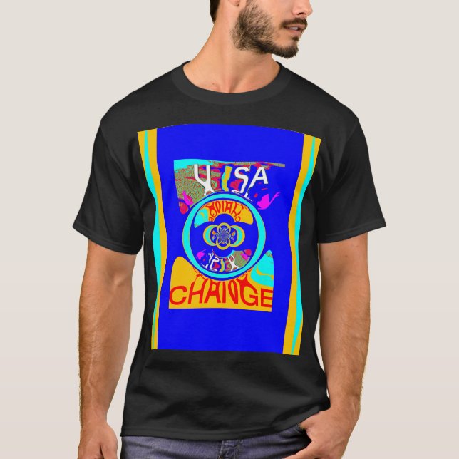 Camiseta Surco psicodélico: energía abstracta de arte pop (Anverso)