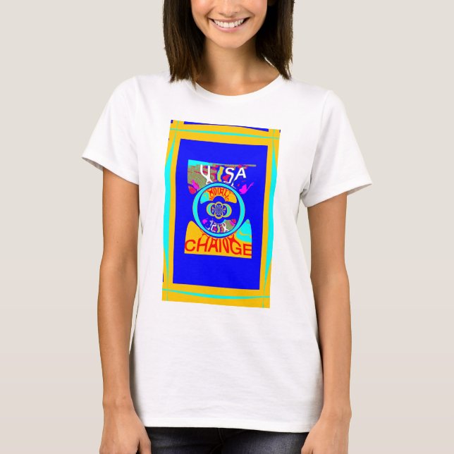 Camiseta Surco psicodélico: energía abstracta de arte pop (Anverso)