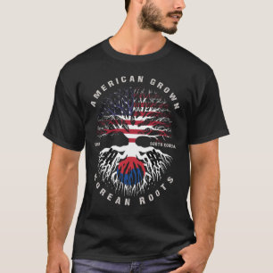 Camiseta Surcoreano estadounidense crece raíces surcoreana