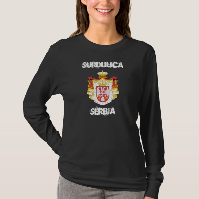 Camiseta Surdulica, Serbia con escudo de armas (Anverso)