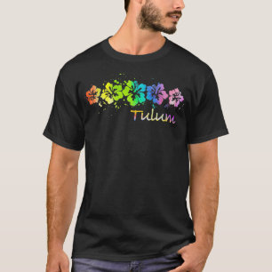 Camiseta Surf acuático Tulum Mexico Watercolor Beach