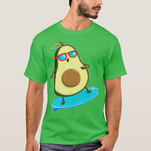 Camiseta Surf aguacate divertido y pegatinas