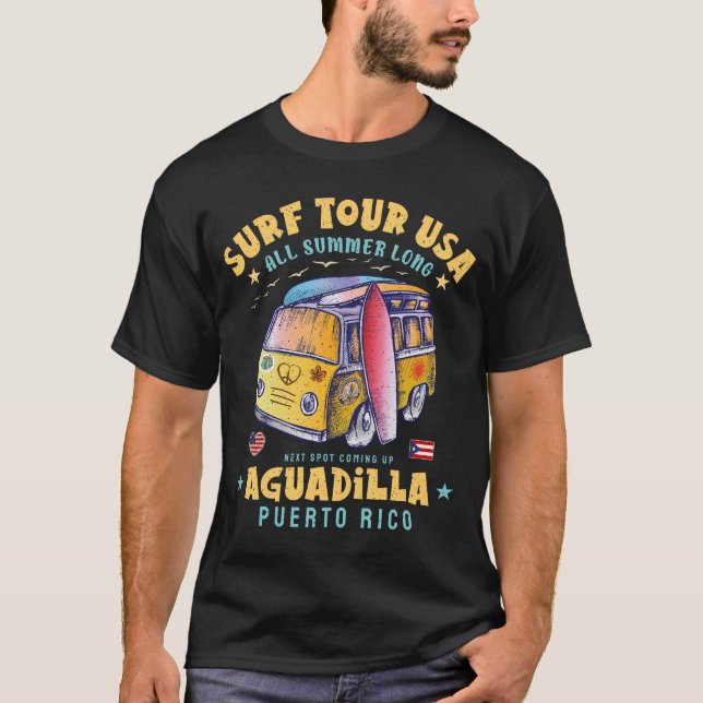 Camiseta Surf Aguadilla Puerto Rico Tour USA (Anverso)