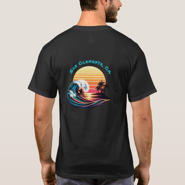 Camiseta Surf al atardecer (Reverso)