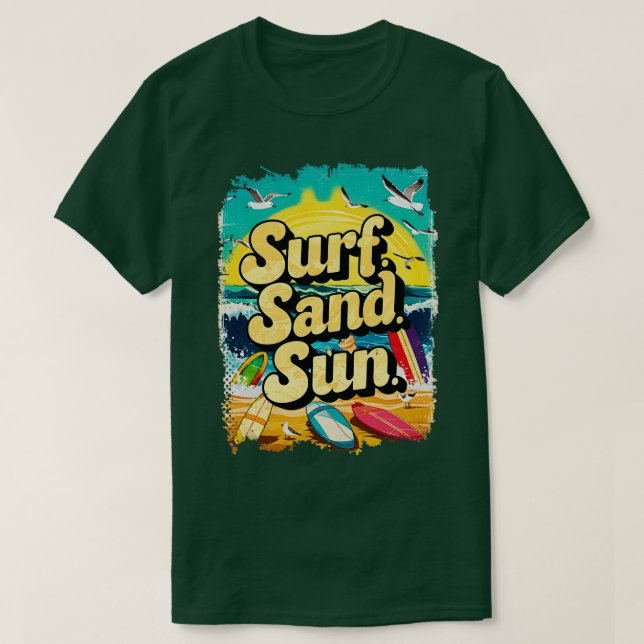 Camiseta surf arena Sun regalo para los amantes de las vaca (Diseño del anverso)
