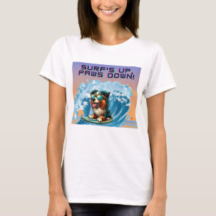 Camiseta Surf australiano arriba, ¡patas abajo!