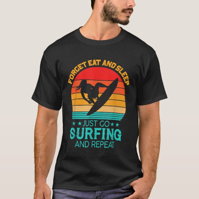Camiseta Surf Beach Surfing Surfer Surfboard Wave Ocean (Anverso)
