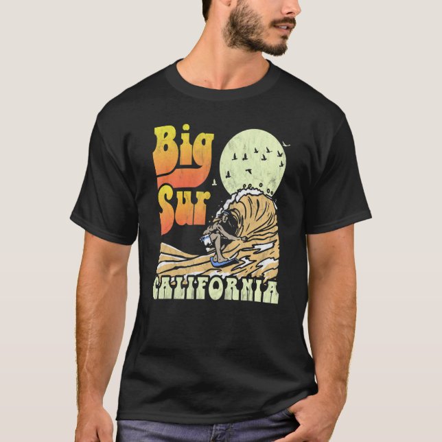 Camiseta Surf Big Sur Vintage California (Anverso)