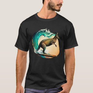 Camiseta Surf Boarding Kangaroo Australia Animal Surfers