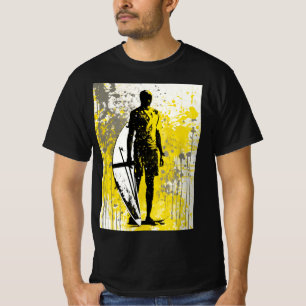 Camiseta "Surf Break: Tee negro surfista estilo Grunge"