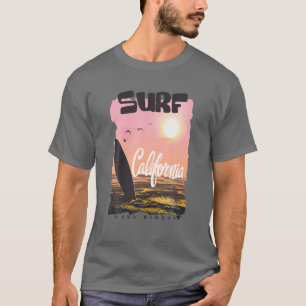 Camiseta Surf California Retro Vintage Van Surfer D