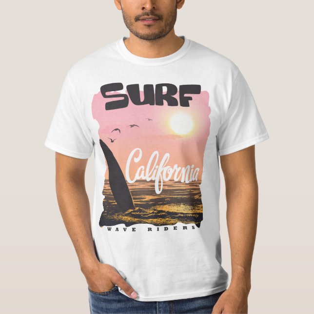 Camiseta Surf California Wave Rider (Anverso)