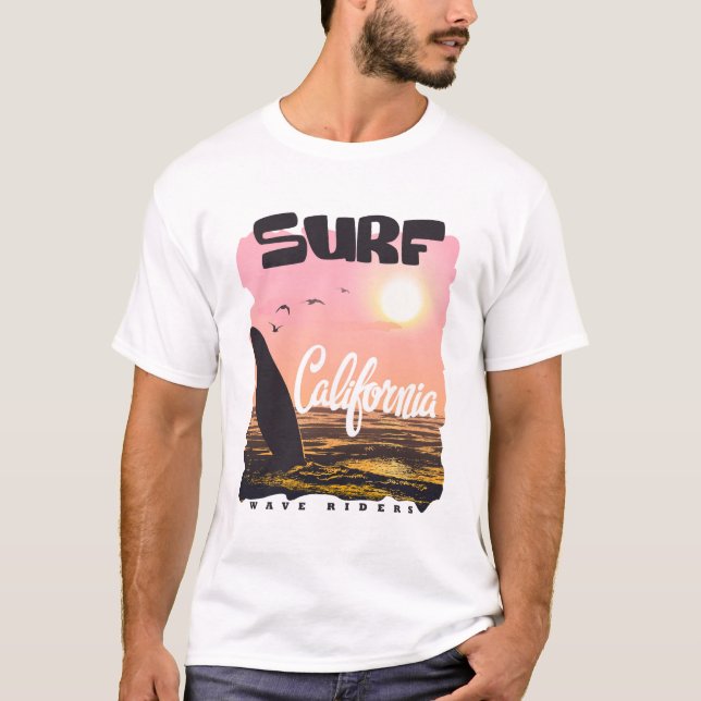 Camiseta Surf California Wave Riders T-Shirt (Anverso)
