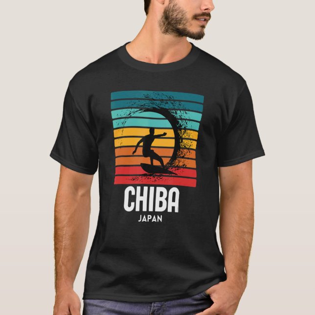 Camiseta Surf Chiba Japan Beach Vintage Retro Surfing (Anverso)