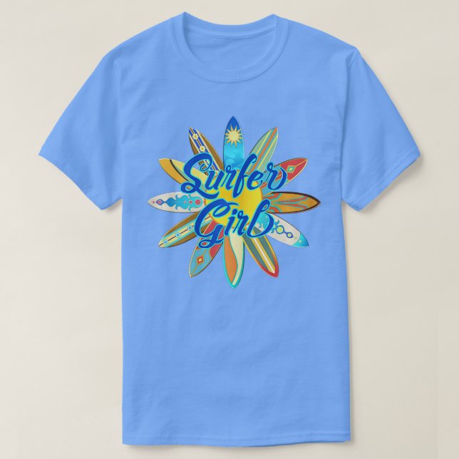 Camiseta Surf Chica Surfboard Summer Surf (Diseño del anverso)