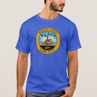 Camiseta Surf City Logo Lighthouse with Woodie Sticker Wood