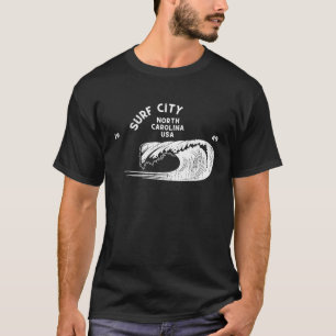 Camiseta Surf City NC Summertime Vacation Rolling Waves