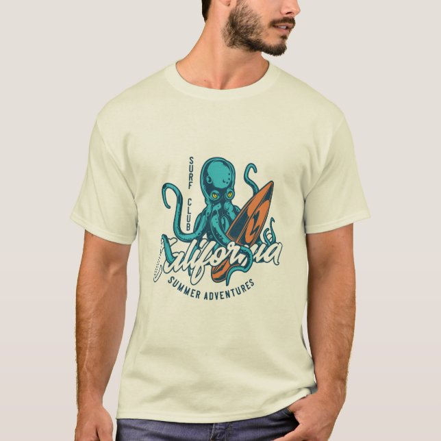 Camiseta Surf Club California - Pulpo (Anverso)