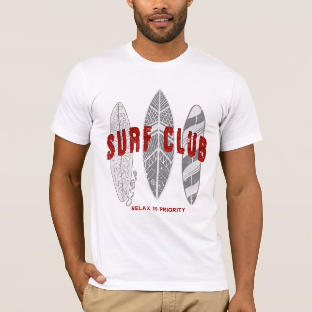 Camiseta Surf Club Summer Beach Vacaciones Graciosa Vintage (Anverso)