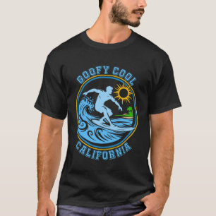 Camiseta Surf Cool Goofy Foot California Gráfico Retro S