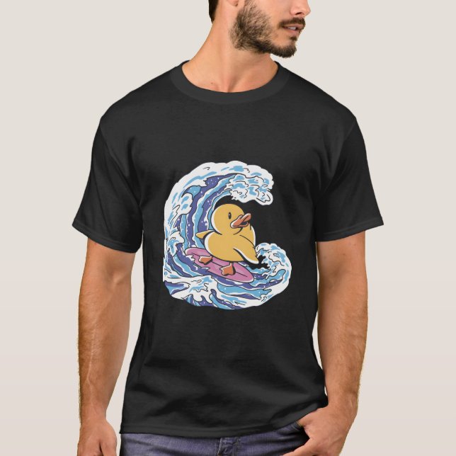 Camiseta Surf Cubber Duck Surfing Ducky Kanagawa Wave (Anverso)