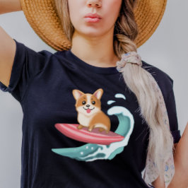 Camiseta Surf Cute Corgi