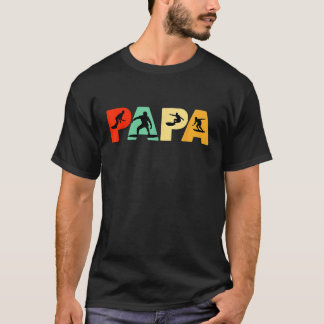 Camiseta Surf Dad Shirt Funny Papa Surfing Father Retro