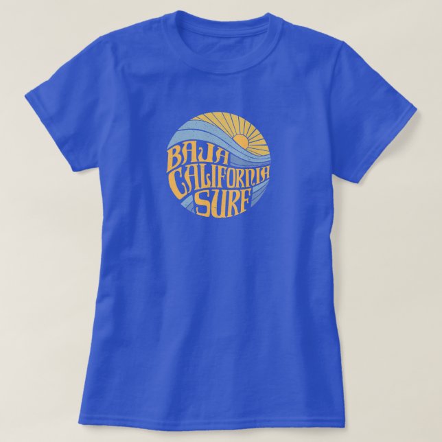 Camiseta SURF de BAJA CALIFORNIA para mujeres (Diseño del anverso)