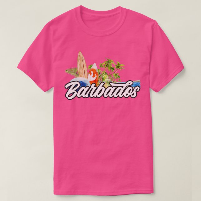 Camiseta Surf de Barbados (Diseño del anverso)