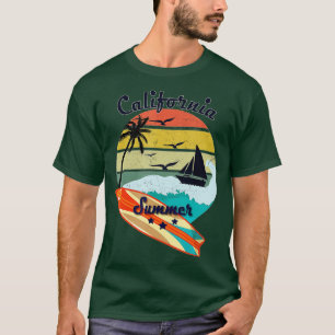 Camiseta Surf de California T Vintage palmera surfboe