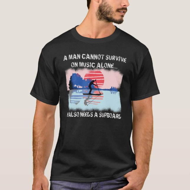 Camiseta Surf de música SUP y guitarra (Anverso)