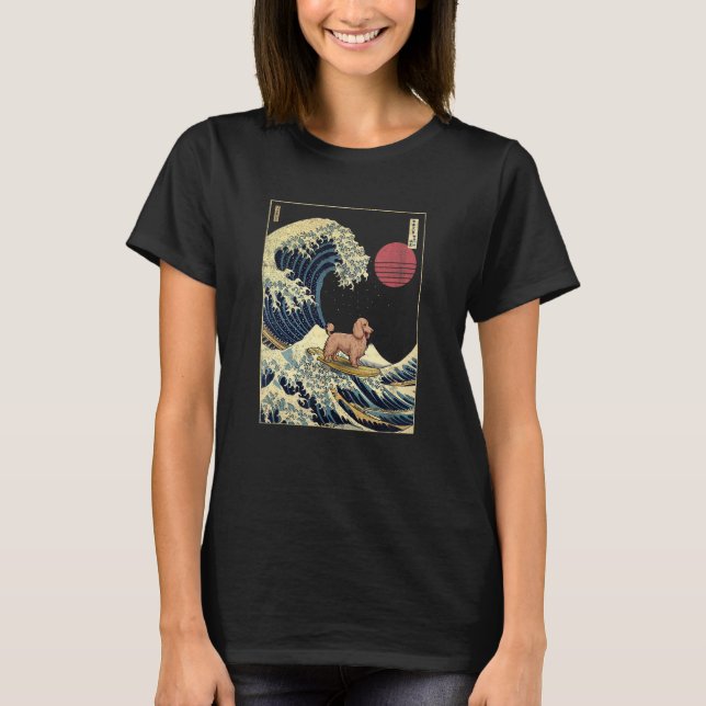 Camiseta Surf de onda de Kanagawa japonés, largamente haiti (Anverso)