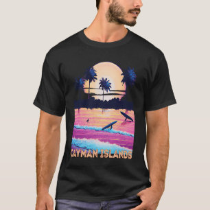 Camiseta Surf de recuerdo caribeño de las Islas Caimán retr