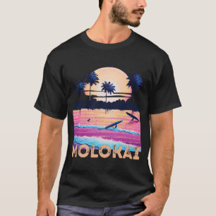 Camiseta Surf de recuerdo Retro Molokai Hawaii