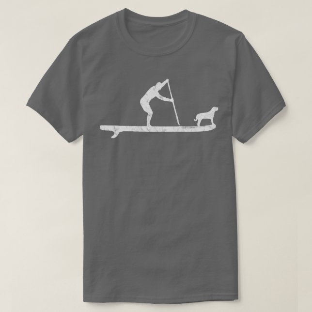 Camiseta Surf de remo de la placa de remo SUP Dog Stand Up (Diseño del anverso)