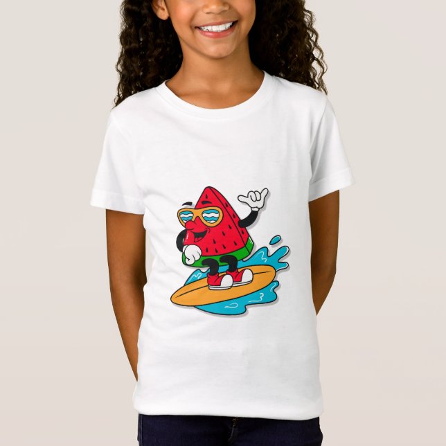 Camiseta Surf de sandía cutáneo retro (Anverso)