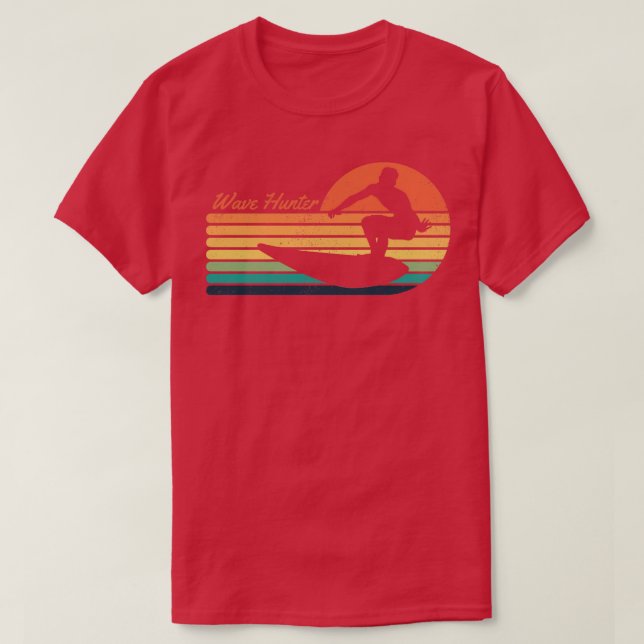 Camiseta Surf de surf Retro Wave Hunter 1 (Diseño del anverso)