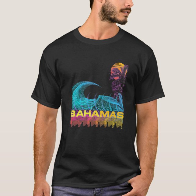 Camiseta Surf de vaporwave de estilo retro de los años 80 d (Anverso)