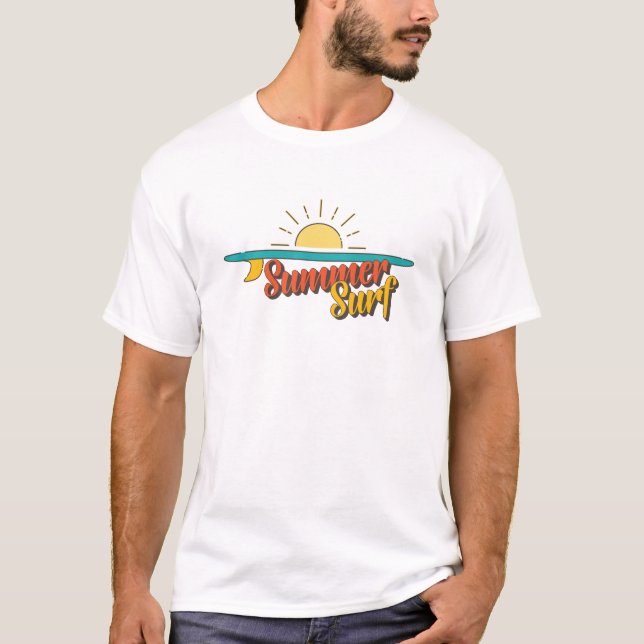 Camiseta Surf de verano de atardecer (Anverso)