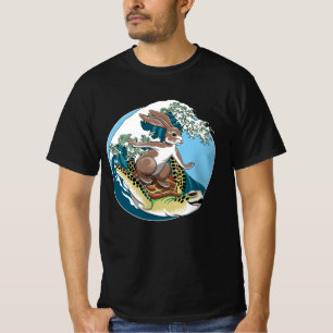 Camiseta Surf de verano - Ilustracion de tortuga y conejo