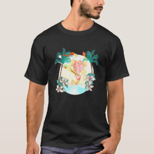 Camiseta Surf de verano navidades de Santa Hawái