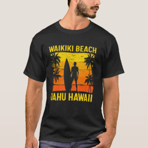 Camiseta Surf de verano Vintage Oahu Hawaii Waikiki Beach S