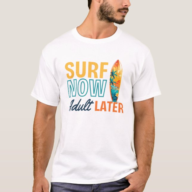 Camiseta Surf divertida diciendo la vida en la playa Ola de (Anverso)