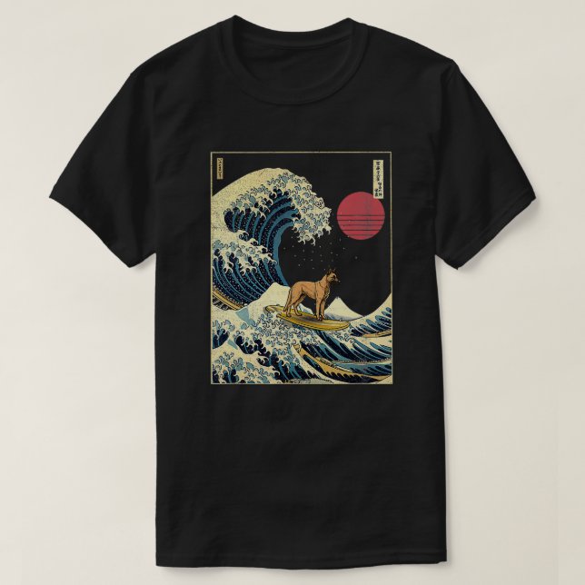 Camiseta Surf divertido de la ola Kanagawa japonesa malinoi (Diseño del anverso)